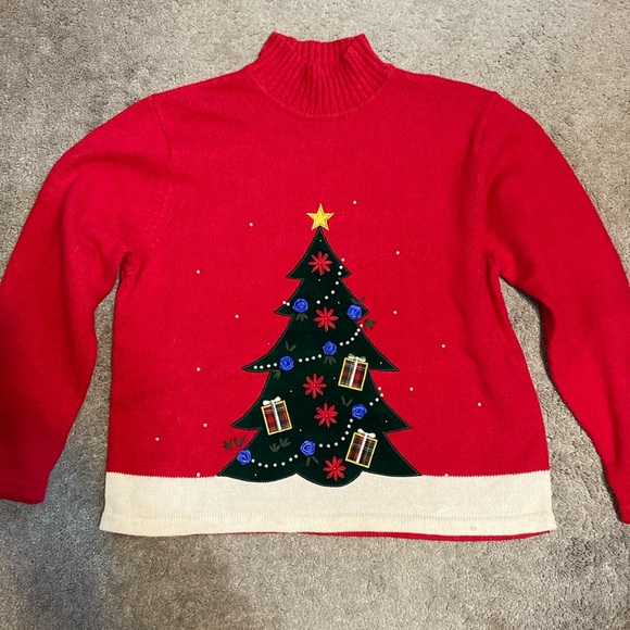 Crystal-Kobe Sweaters - NWT Crystal Kobe Christmas Holiday Tree Sweater Size XL